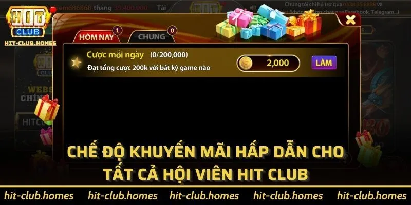 HitClub có nhiều chế độ khuyến mãi hấp dẫn 